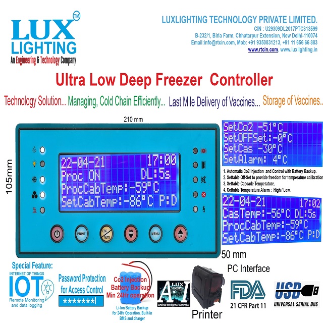Ultra Low Deep freezer -86 Controller 2021 Model